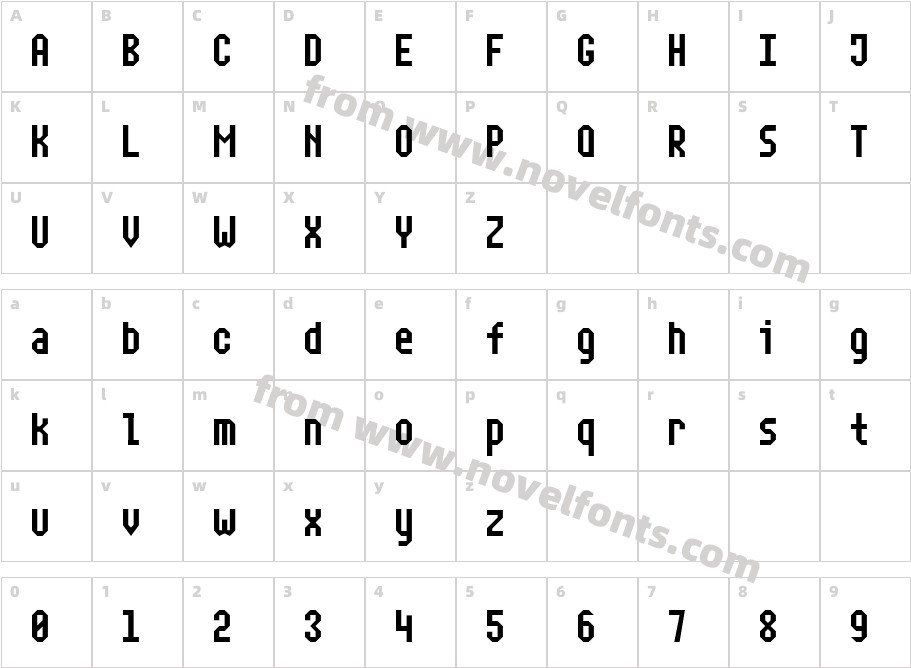 Narrow Rectangle-7Character Map