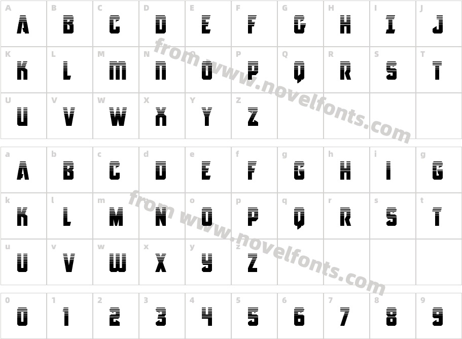 Antilles HalftoneCharacter Map