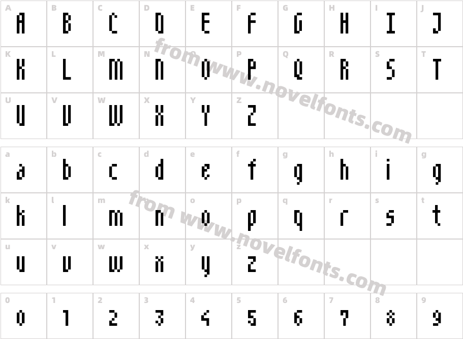 NarrowPixCharacter Map