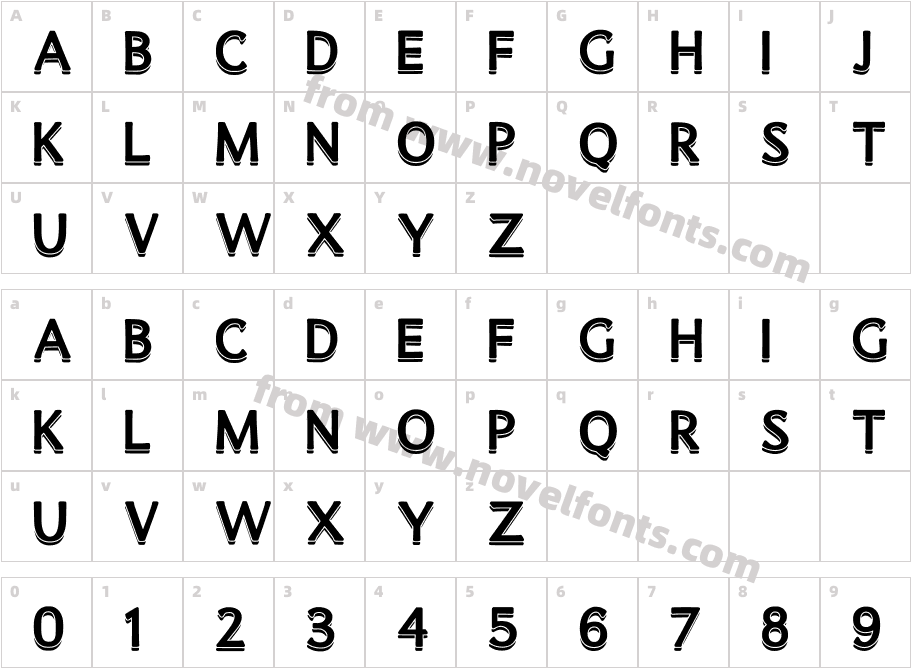 Simple Outline RegularCharacter Map