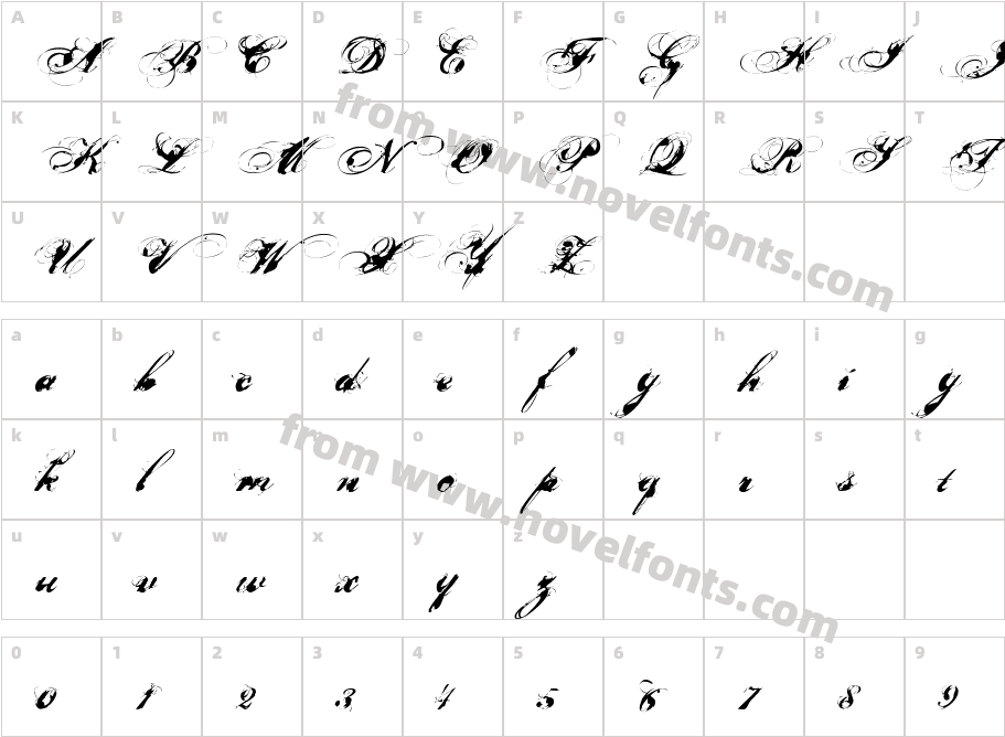 Nars 1Character Map