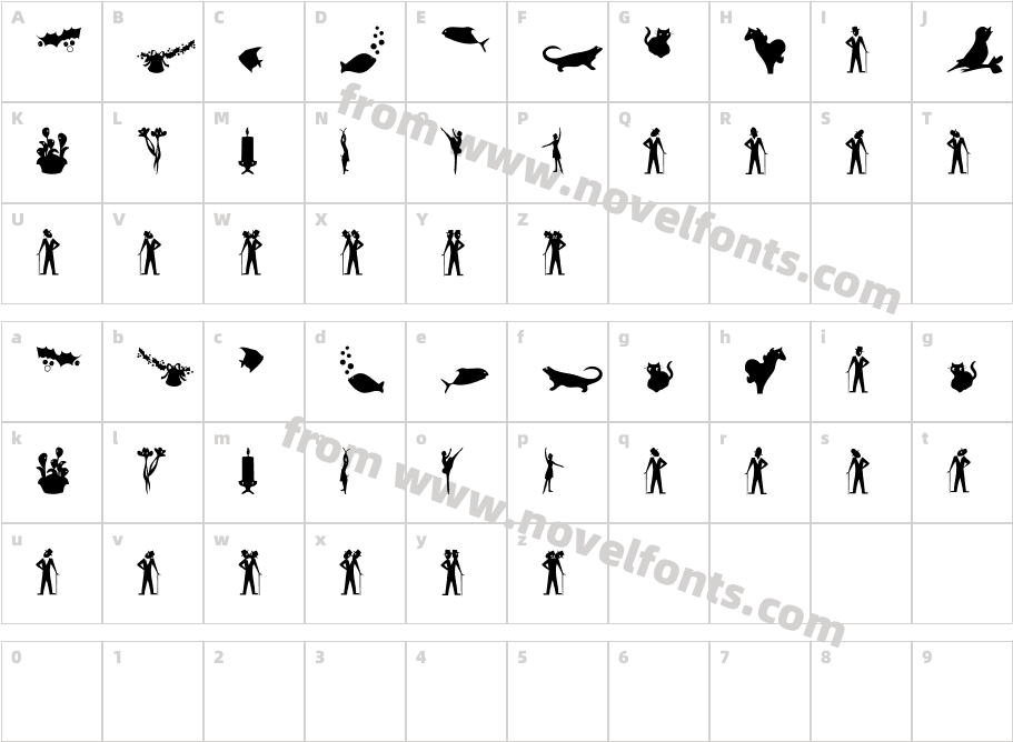 Simple SilhouettesCharacter Map