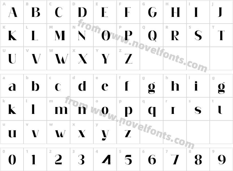 Simply Conception BoldCharacter Map
