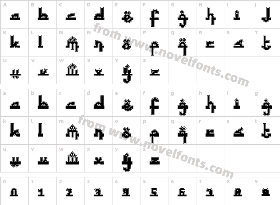 Sinbad the Sailor RegularCharacter Map
