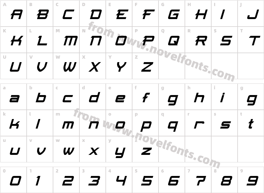 Skir ObliqueCharacter Map