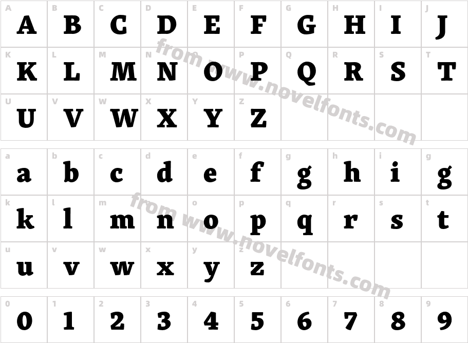 Skolar Latin ExtraboldCharacter Map