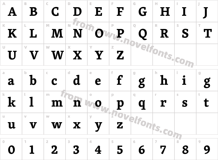 SkolarPE BoldCharacter Map