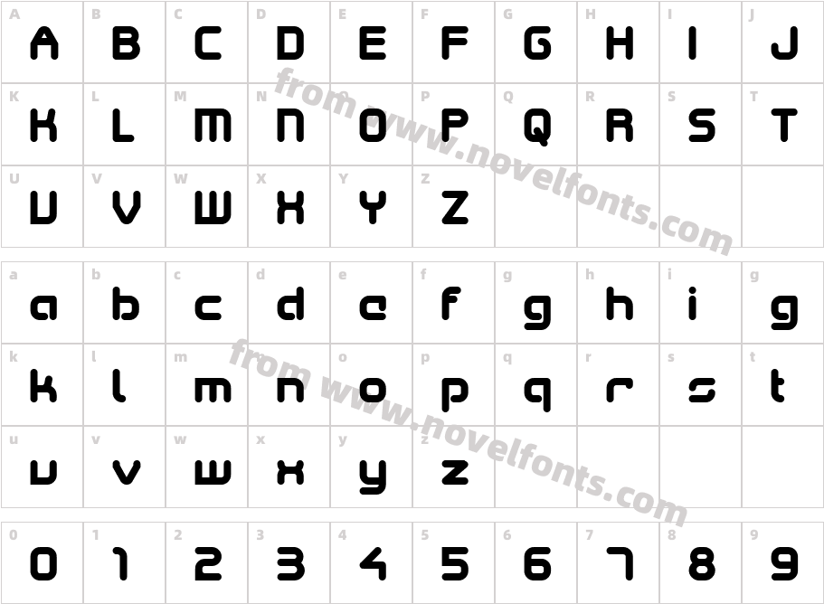 Sky Wing W00 BoldCharacter Map