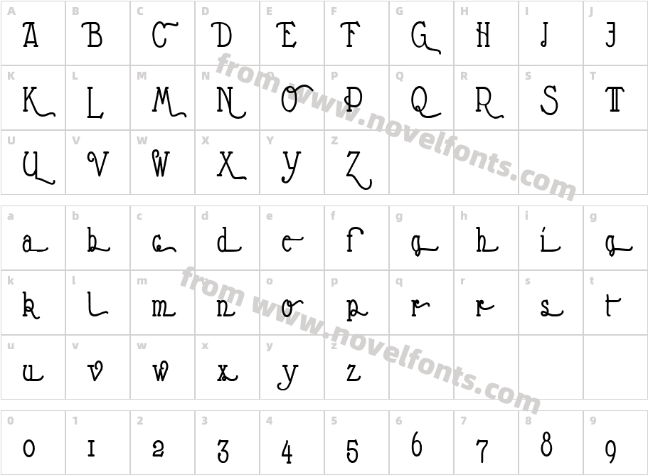 Nathan Alternates Condensed RegularCharacter Map