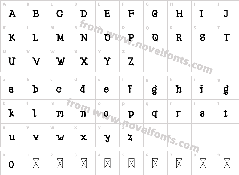 Slab Barretsdemo BoldCharacter Map