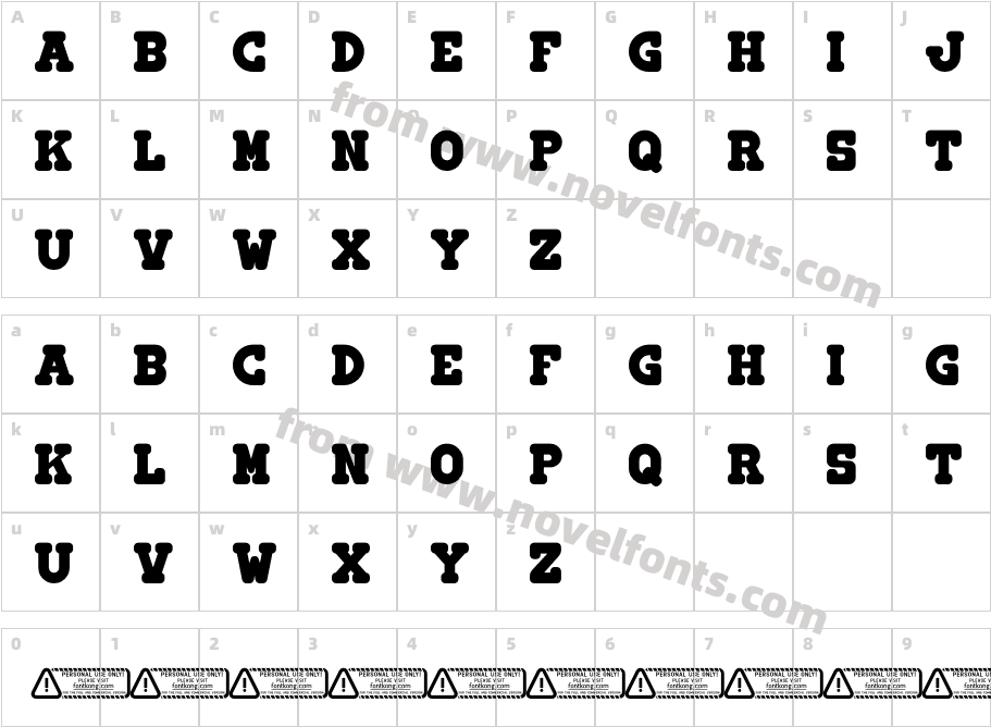 Slab Camp PERSONAL USE ONLY!Character Map