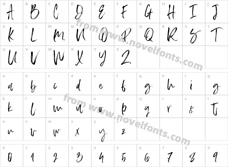 Slabor BrushCharacter Map