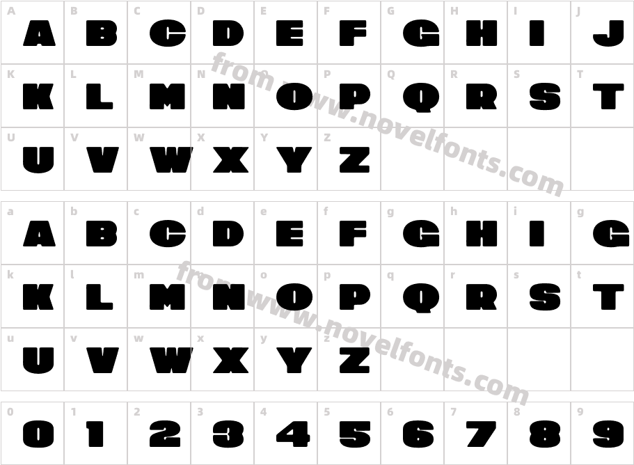SlobDough-RoundedCharacter Map