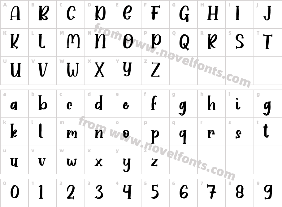 Smart Junior RegularCharacter Map
