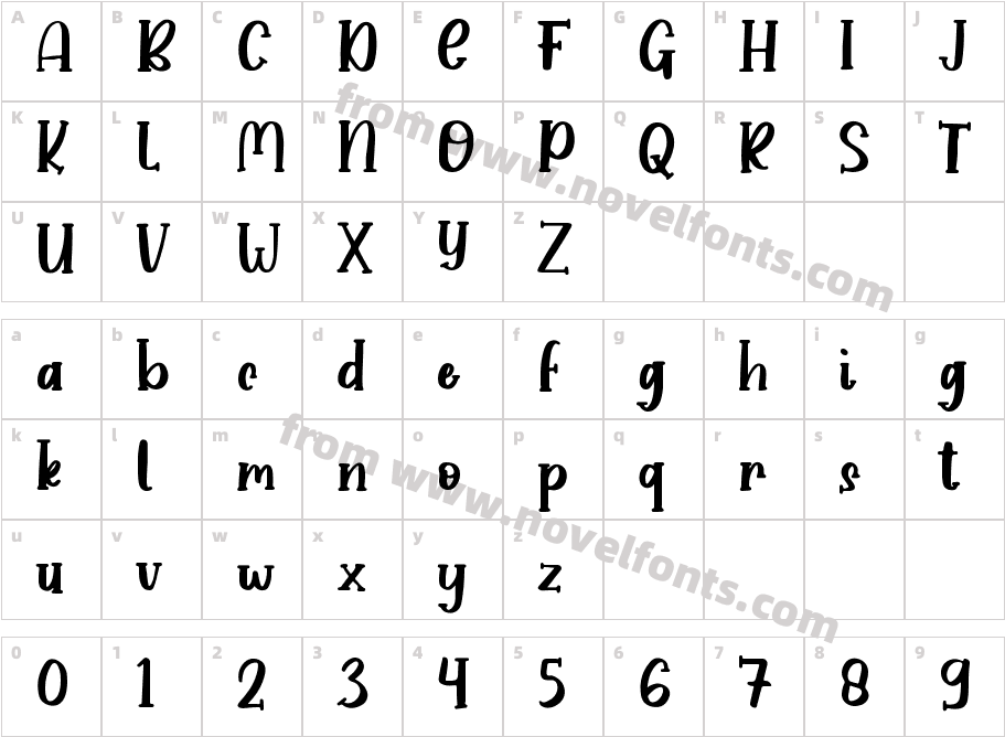 Smart Junior RegularCharacter Map