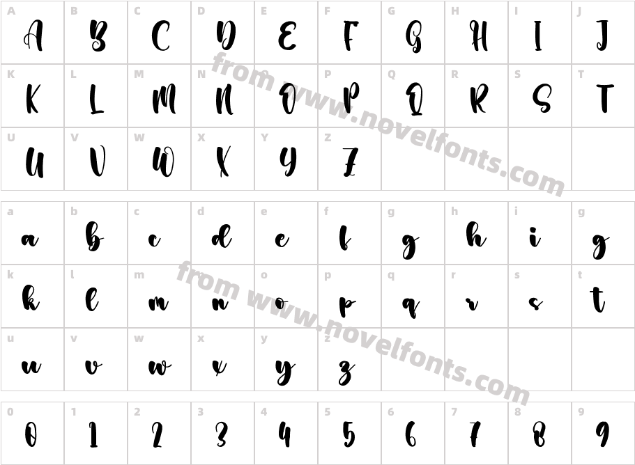 Smile Baby RegularCharacter Map