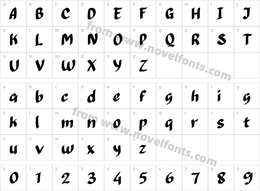 Smiling Fox RegularCharacter Map