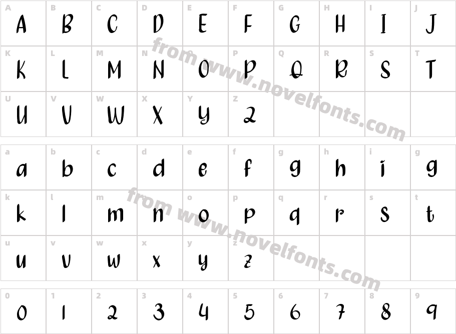 Snowman Christmas RegularCharacter Map
