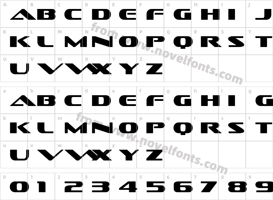 SofachromeCharacter Map