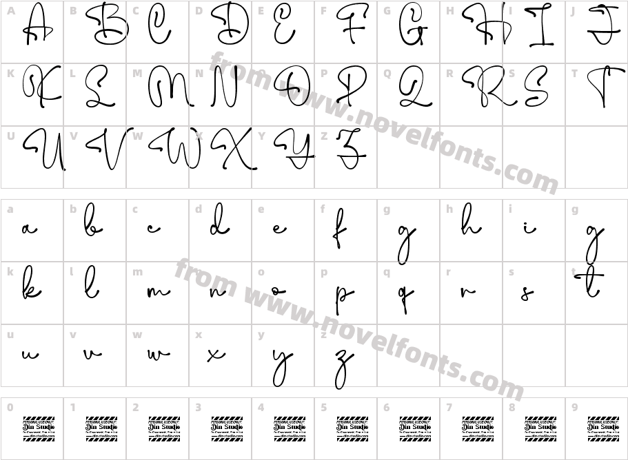 Soft Cantle Personal UseCharacter Map