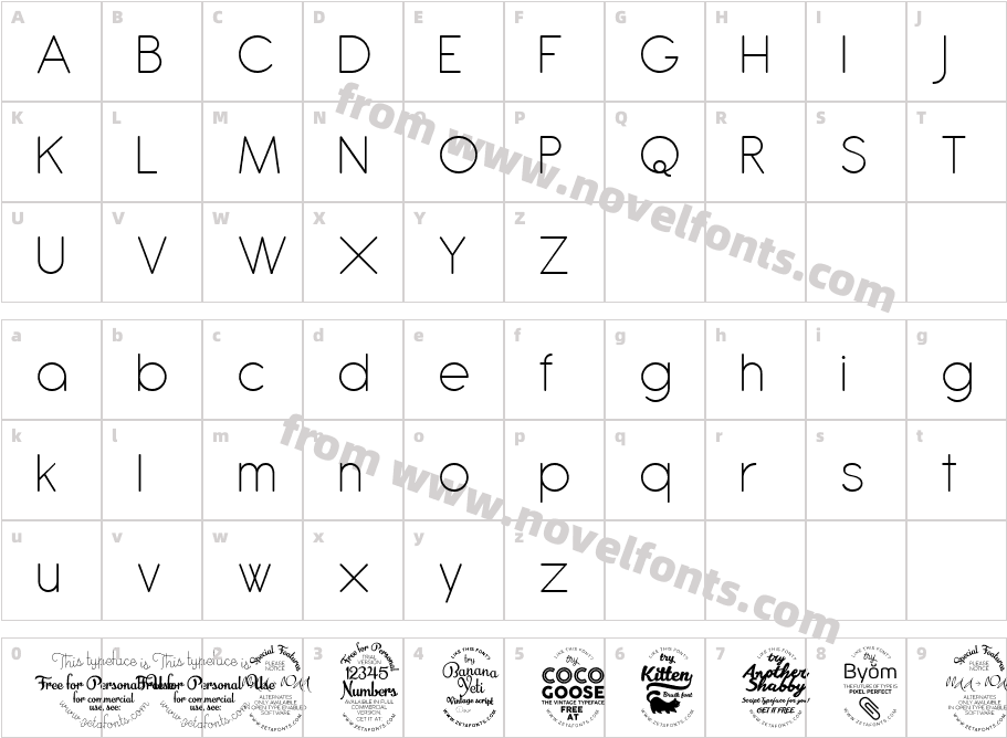 Antipasto ExtraLightCharacter Map