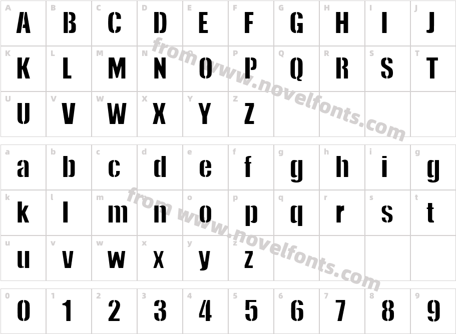 Solid Edge StencilCharacter Map