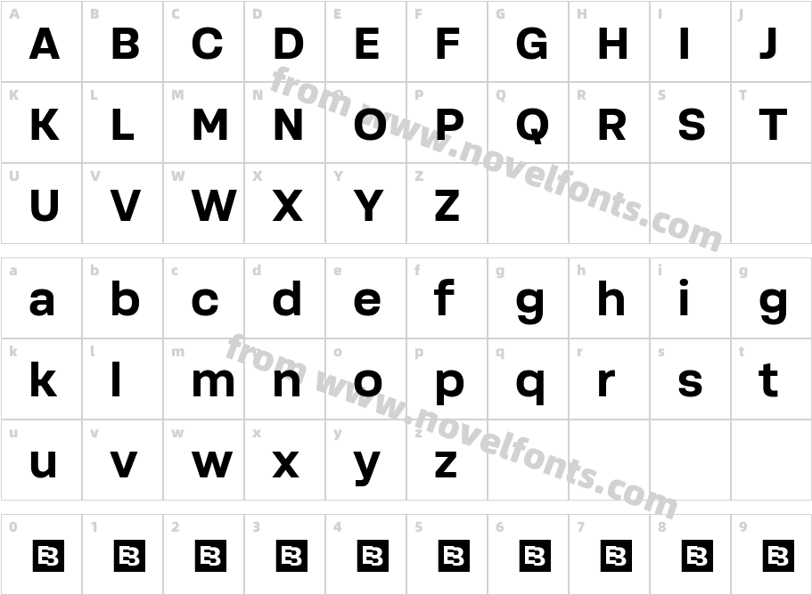 Soliden Trial BoldCharacter Map