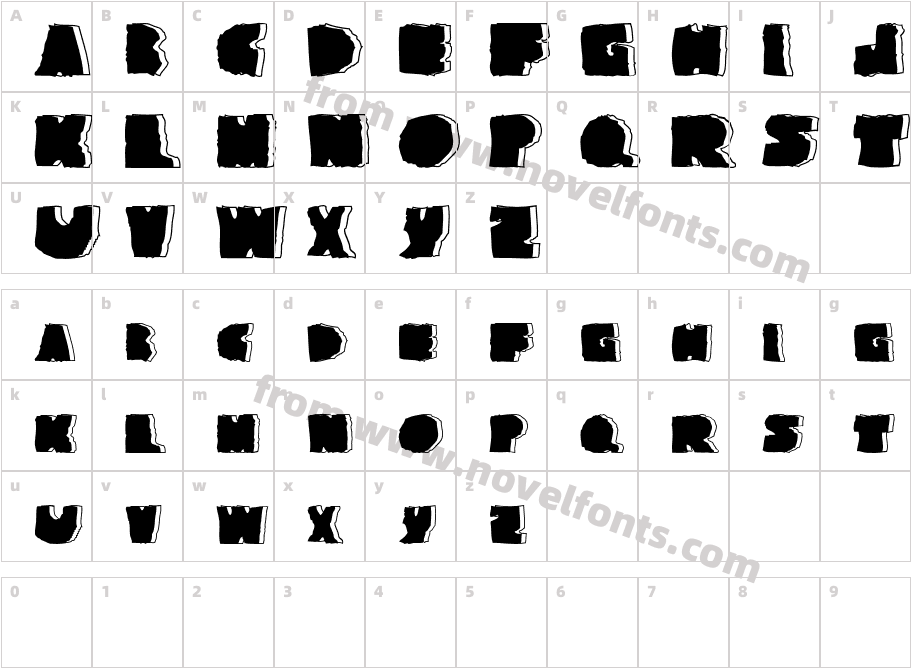 NationalGranite-RegularCharacter Map