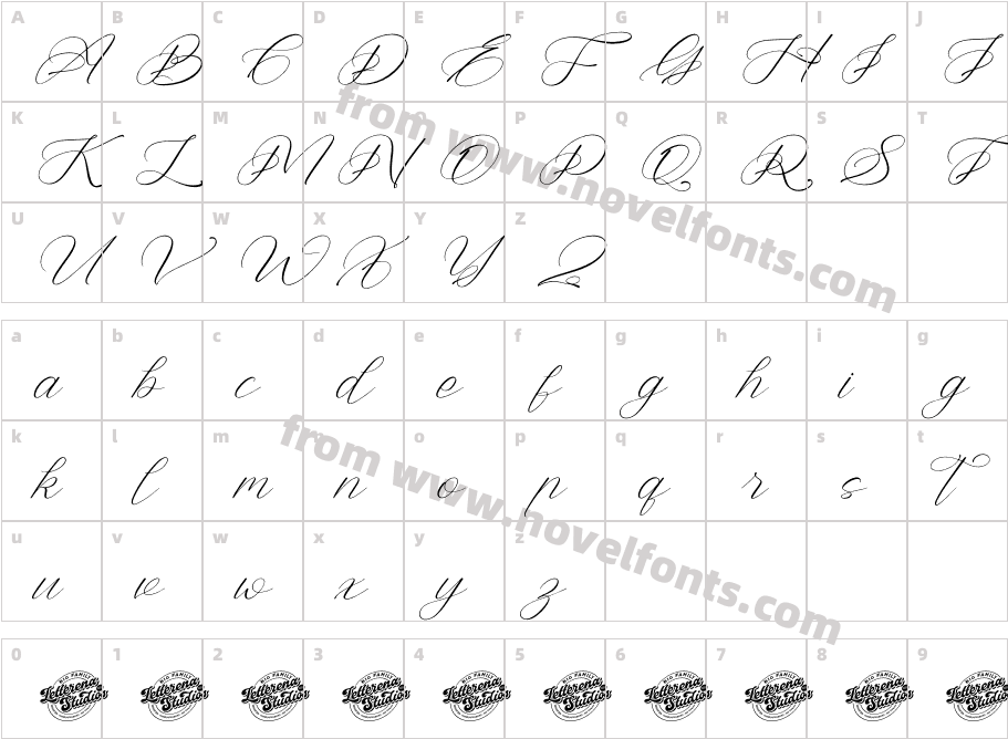 Sophiany Natalya DEMO VERSION ItalicCharacter Map