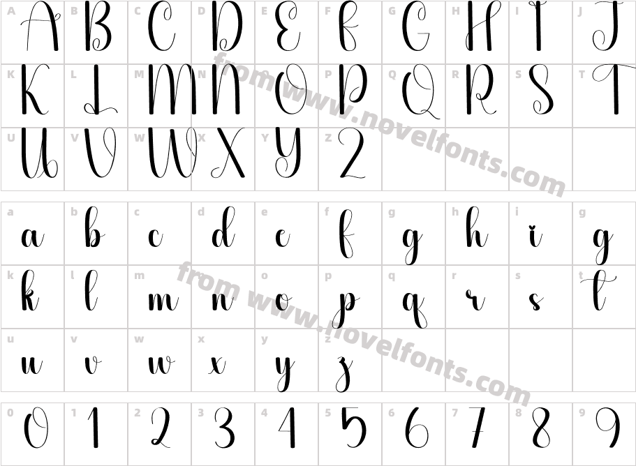Sothick RegularCharacter Map