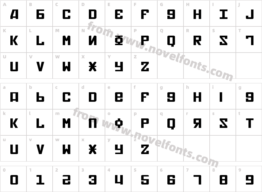 Soviet X ExpandedCharacter Map