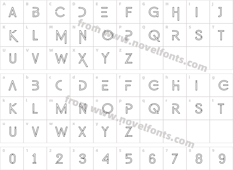 Space Time Outline RegularCharacter Map