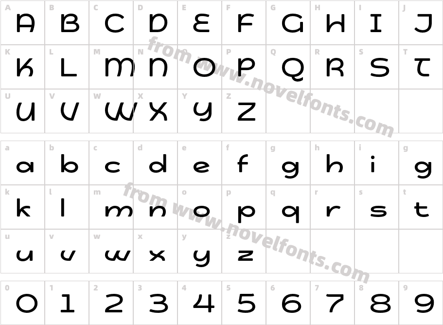 Sparko W05 MediumCharacter Map