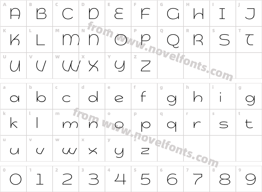 Sparko W05 ThinCharacter Map