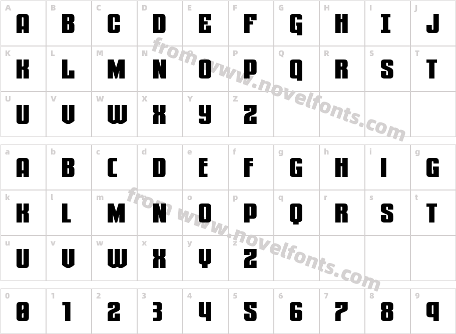 Special Agent Xtra ExpandedCharacter Map