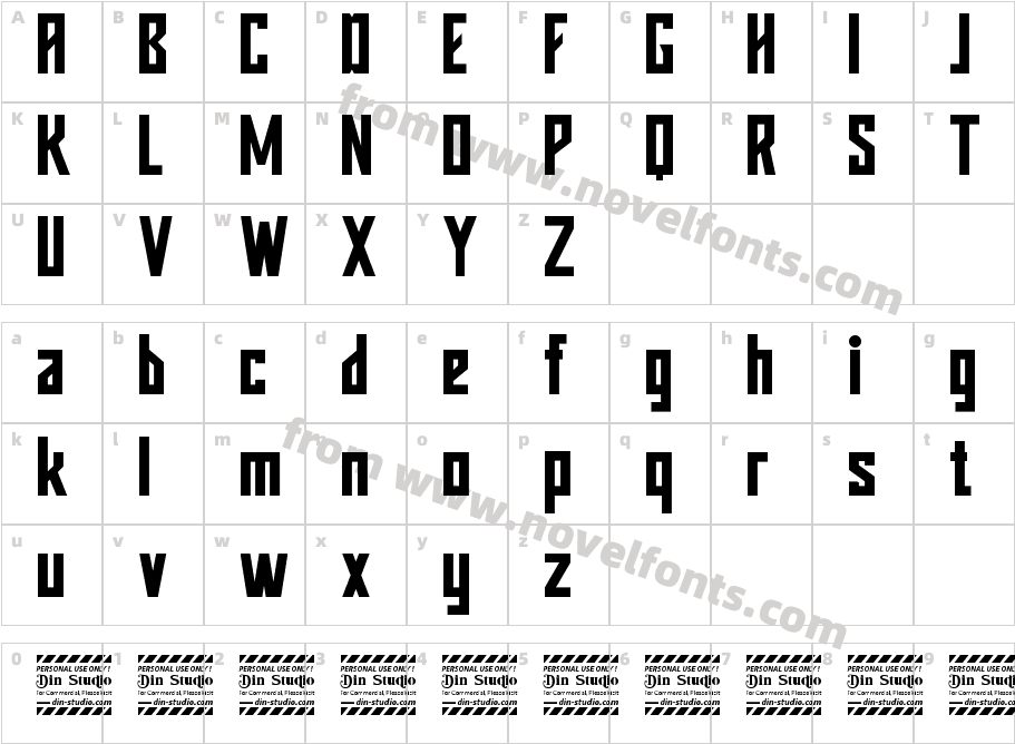 Sporten Personal UseCharacter Map