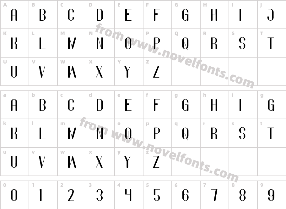 Spring Hontinga RegularCharacter Map