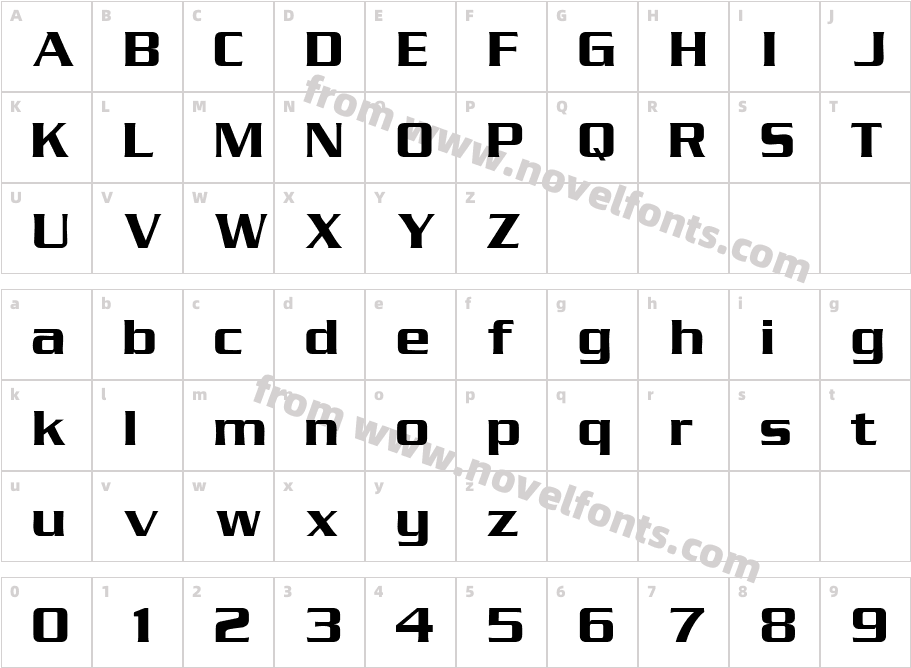 SquaredCharacter Map