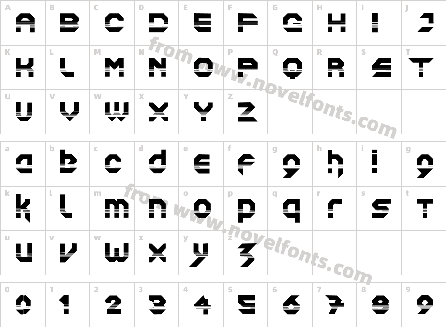 SquaredronRAD RegularCharacter Map