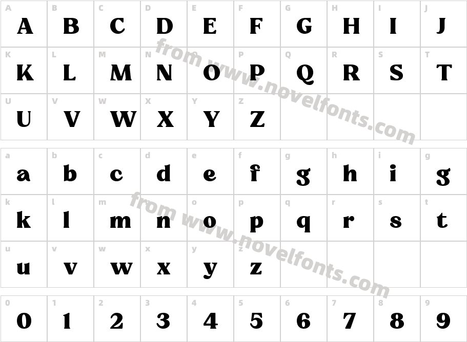 Sregs Serif Display Hv VariableCharacter Map