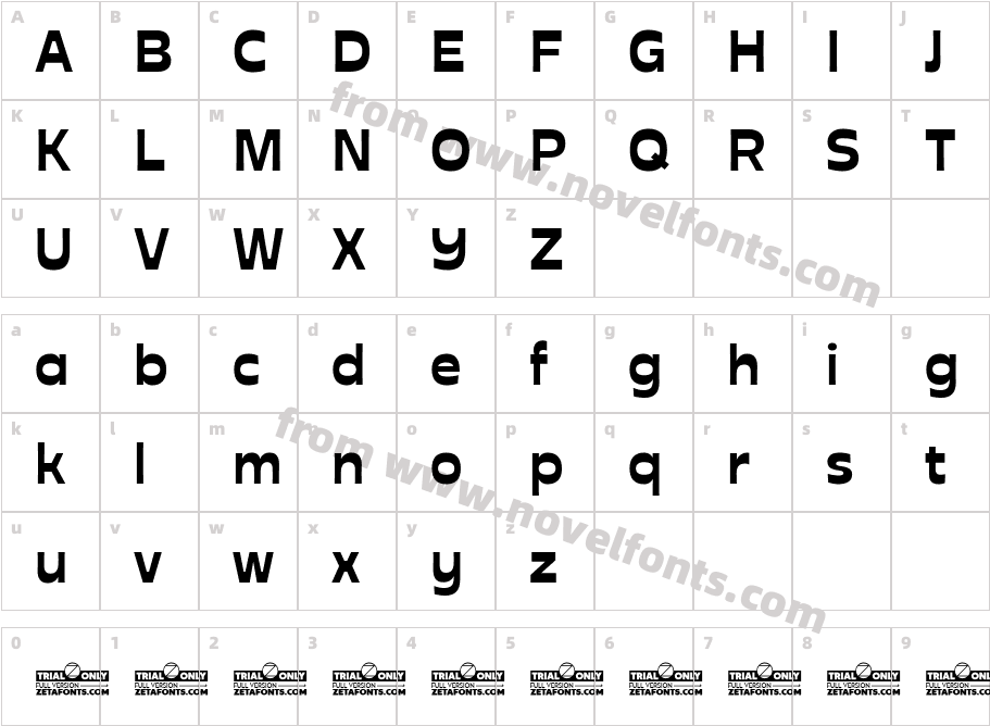 Stadio Now Trial Text BoldCharacter Map