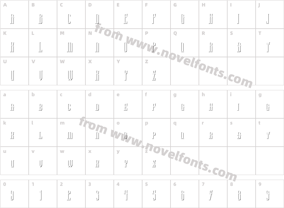 Stainless Steel Shadow FXCharacter Map