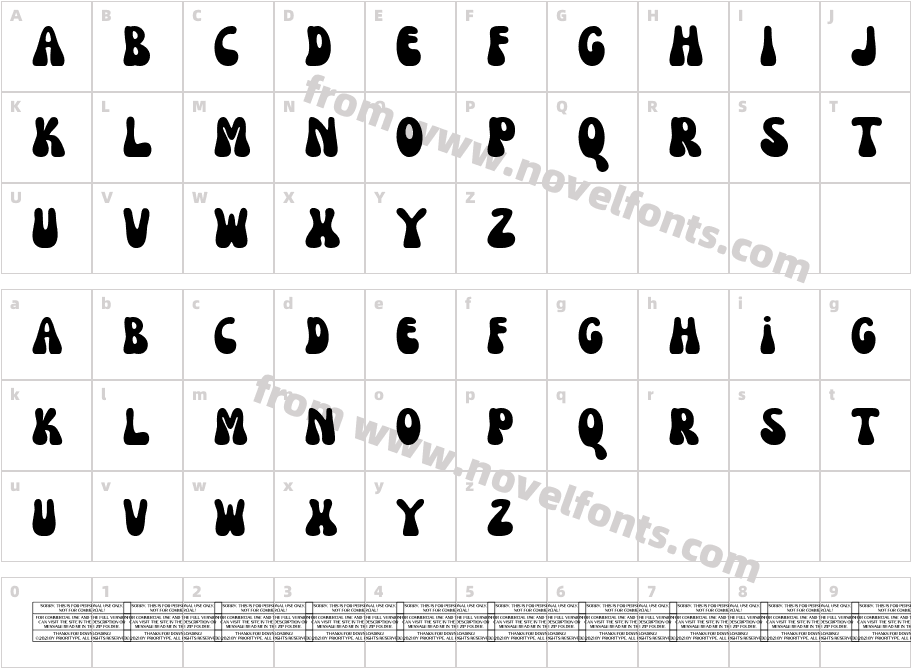 Nectarine DEMO RegularCharacter Map