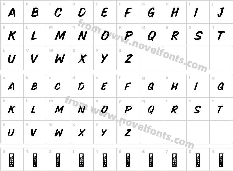 Star Brush Demo Version RegularCharacter Map