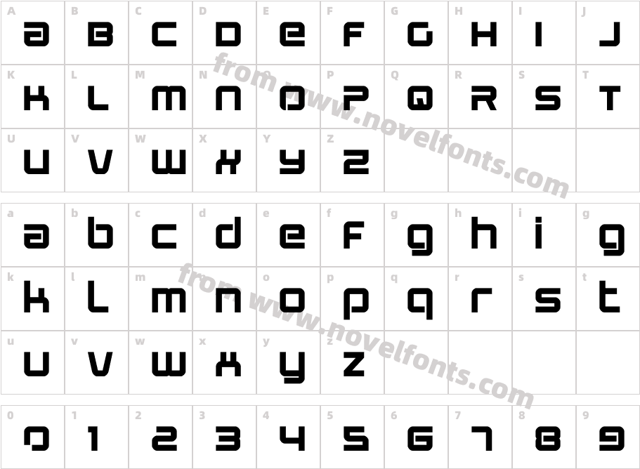 Star Eagle 2 BoldCharacter Map