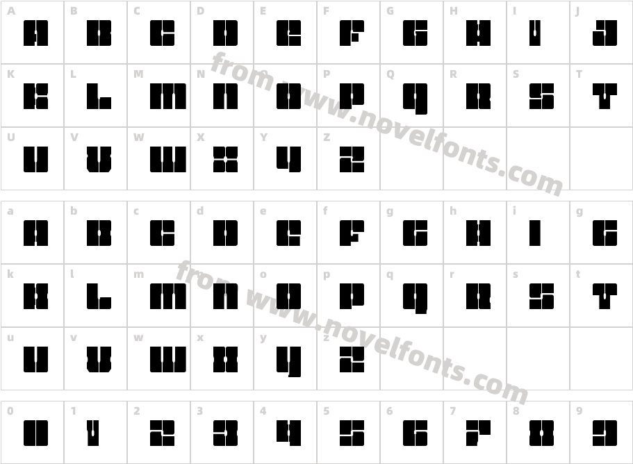 Star Nursery CondensedCharacter Map