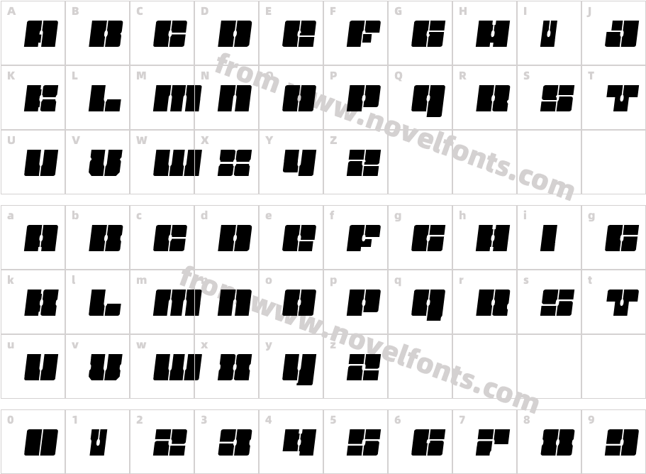 Star Nursery Semi ItalicCharacter Map