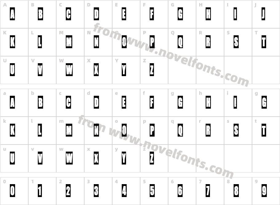 Negative Grunge PosterCharacter Map