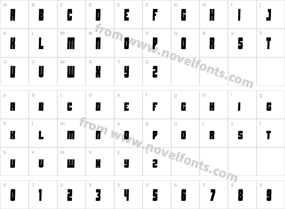 Steam Poker BoldCharacter Map