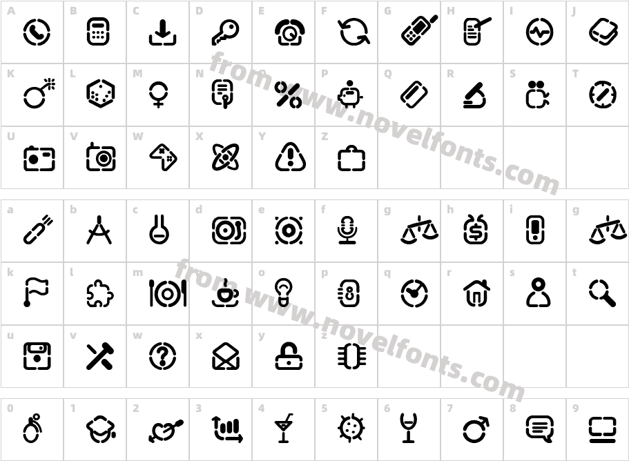 Stencil IconsCharacter Map